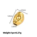 Irregular baroque golden stainless steel spacer bead with hammer texture for DIY jewelry - Irregular Through-Hole Bead Style (A2768)