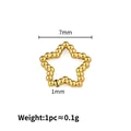 7mm gold beaded star-shaped stainless steel jewelry charm for DIY necklace making - Star (1x7mm) / Gold