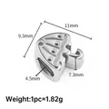 Silver stainless steel umbrella bead charm with 4.5mm hole for DIY jewelry bracelets - Umbrella / Steel