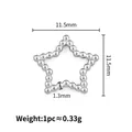 Silver beaded star charm for DIY jewelry with 11.5mm diameter and 0.33g weight - Star (1.3x11.5mm) / Steel