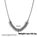 Collar de acero inoxidable con colgante de resorte, cadena de serpiente y medidas - Estilo de Resorte de Bobina