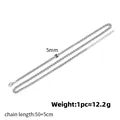5mm silver stainless steel wheat chain necklace with lobster clasp 50+5cm length - Flower Basket Dragon Bone Chain / Steel