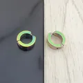 Clip per orecchie arcobaleno in acciaio inossidabile lucido per orecchie non forate - Colorato