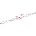 Catena a maglie ovali in acciaio inox argento da 6.3mm per 4mm per gioielli fai da te - Catena a Croce Quadrata 1x4x6.3 / Colore acciaio