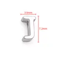 Polierter Edelstahl Buchstabe J Anhänger für DIY Schmuckherstellung 7,2 mm - Buchstabe J