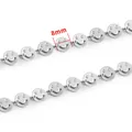 8mm silver smiley face link chain in polished stainless steel for DIY jewelry making - Silver Handmade Smiley Chain (B361) / Steel