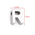 Perle de lettre R majuscule en acier inoxydable poli pour la création de bijoux DIY faits - Lettre R