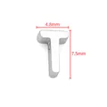 Pendentif lettre T en acier inoxydable argenté pour bijoux DIY, 4,8mm sur 7,5mm - Lettre T