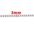 3mm Edelstahl Boxkette in Silberoptik mit quadratischer Gliederstruktur für DIY - Stahlfarben