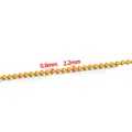 Golden stainless steel chain with 0.6mm thickness and 2.2mm width DIY jewelry link - Curb Chain (0.6x2.2mm) / Gold