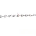 Silver stainless steel coffee bean chain with 7.5mm wide pig nose style links - Steel Color (7.5mm)