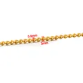 Golden 3mm stainless steel curb chain for DIY jewelry with 0.8mm thickness detail - Curb Chain (0.8x3mm) / Gold