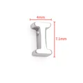 Perle lettre I en acier inoxydable poli avec trou horizontal pour bijoux DIY - Lettre I
