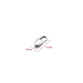 Silver stainless steel lobster clasp 11mm x 4mm for necklace jewelry making - 11mm / Square Clasp-Steel Color