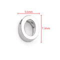 Pendentif lettre O en acier inoxydable argenté pour bijoux DIY, 5,6x7,3mm - Lettre O
