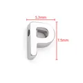 Pendentif lettre P en acier poli pour bijoux DIY avec dimensions de 7,5x5,3 mm - Lettre P