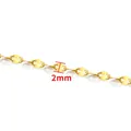 Gouden 2mm roestvrijstalen lipketting accessoire voor DIY-kettingen en armbanden - Lip Ketting (2 mm) / 18K Goud