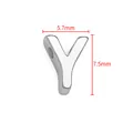 Pendentif lettre Y en acier inoxydable poli pour création de bijoux DIY 5.7x7.5mm - Lettre Y