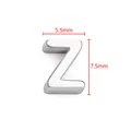 Pendentif lettre Z en acier inoxydable argenté de 5,5mm x 7,5mm pour bijoux DIY - Lettre Z