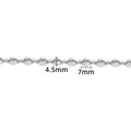 Silver 4.5mm stainless steel coffee bean mariner link chain for DIY jewelry making - Steel Color Coffee Bean Chain