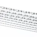 Cadenas de eslabones de bambú de acero inoxidable en siete tamaños para joyería DIY - 1.5mm / Color acero