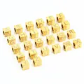 Polierte 7mm goldene Edelstahl Buchstabenperlen A-Z für DIY Schmuckherstellung - Buchstabe A / 18K-Gold