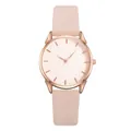 Elegante orologio da donna al quarzo con quadrante floreale oro rosa e cinturino rosa - Solo orologio / Rosa