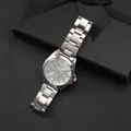 Montre Rinnandy homme avec bracelet en acier argenté et cadran blanc sur boîte cadeau - Boîtier Argenté Cadran Blanc
