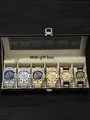 Set di sei orologi da uomo alla moda con un'elegante scatola regalo nera inclusa - Colori Assortiti Con Confezione Regalo