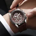 Men's quartz watch with brown sunray dial and silver metal case on a silicone strap - Silver Case Coffee Dial