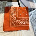 Bandana classique orange à motif paisley pour danse hip-hop et activités de plein air - Orange