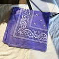 Bandana paisley violet foncé avec motif hip-hop classique de style urbain blanc - Mauve Clair