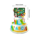 Décoration de gâteau Kindergarten Grad avec design de tableau sur gâteau blanc - Topper Gâteau Tableau