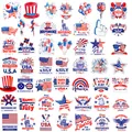 Pack de 50 pegatinas del Día de la Independencia de EE. UU. con diseños de bandera y águila - Tema del Día de la Independencia