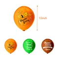 12-inch Thanksgiving balloons set featuring turkey, pumpkin and maple leaf patterns - Thanksgiving Balloon Set