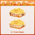 Set de 12 bandejas de snacks de Acción de Gracias con diseños festivos de pavo y calabaza - Estilo Acción de Gracias