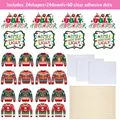 Ugly Christmas sweater party decorations kit with paper cutouts and wooden sticks for centerpieces - Ugly Sweater Theme Vase Sticks