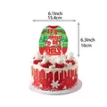 Ugly Christmas Sweater party cake topper with It's About To Get Ugly text for decor - Large Cake Topper