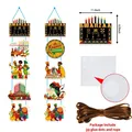 Kwanzaa festival hanging banner set with Kinara and African map motifs for party decor - Kwanzaa Door Hanging Set