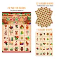 Kwanzaa bingo game set with 24 player cards and festive African cultural icons - Kwanzaa Game Combination