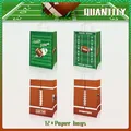 Set of 12 American football themed paper gift bags with field and ball textures - American Football Theme Set