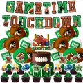 Set decorazioni festa football Super Bowl con striscioni, palloncini e topper - Set di Decorazione