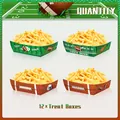 Set of 12 American football themed snack trays with grass and ball texture designs - American Football Theme Set