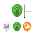 Détail des ballons de 12 pouces en latex avec motifs de cactus et d'alpaga colorés - Ballons Imprimés