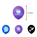 Space theme party balloon set with 12-inch astronaut and rocket latex balloons - Colorful Printed Latex Balloons