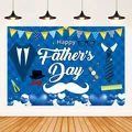 Sfondo per la festa del papà con motivo a quadri blu e tema abito da gentiluomo - Stile Gentleman a Quadri Blu (Stile 1)