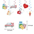 Decoraciones para el día de la enfermera con espirales y adornos colgantes de medicina - Tarjetas Colgantes y Remolinos