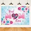 Sfondo per la festa della mamma con testo Best Mom Ever e decorazioni floreali - Migliore Mamma Stile Uno