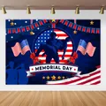 Dettaglio dello sfondo per Memorial Day con sagoma di soldato e bandiera USA - Sfondo Stile A / Sfondo