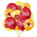 Set palloncini Rosh Hashanah con auguri Shana Tova e motivi festivi di mele - Palloncini Gialli Rossi Arancioni